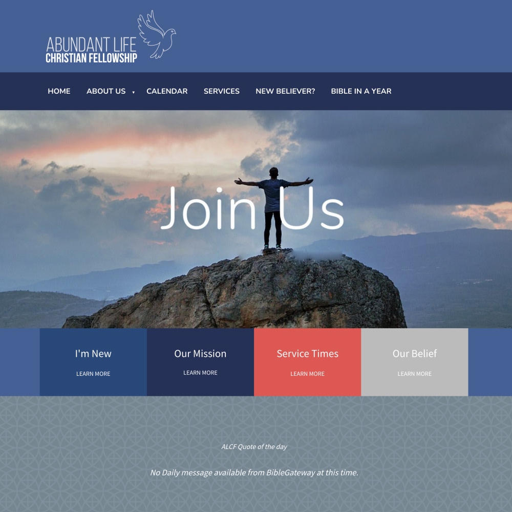 Abundant Life Christian Fellowship Website
