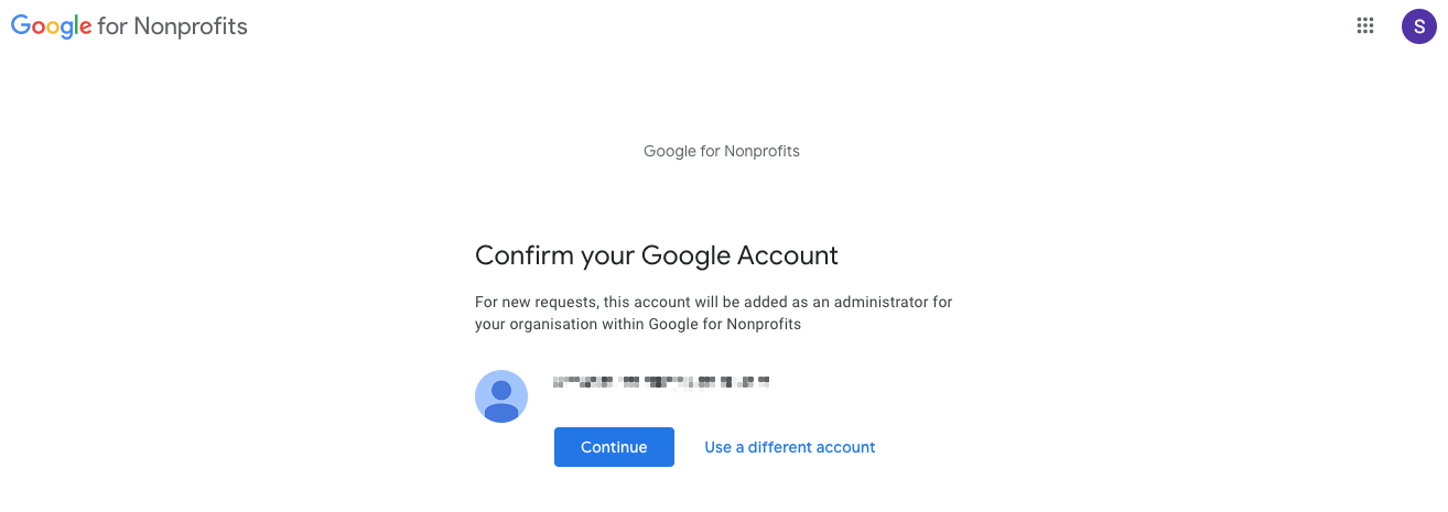 Confirm Google account